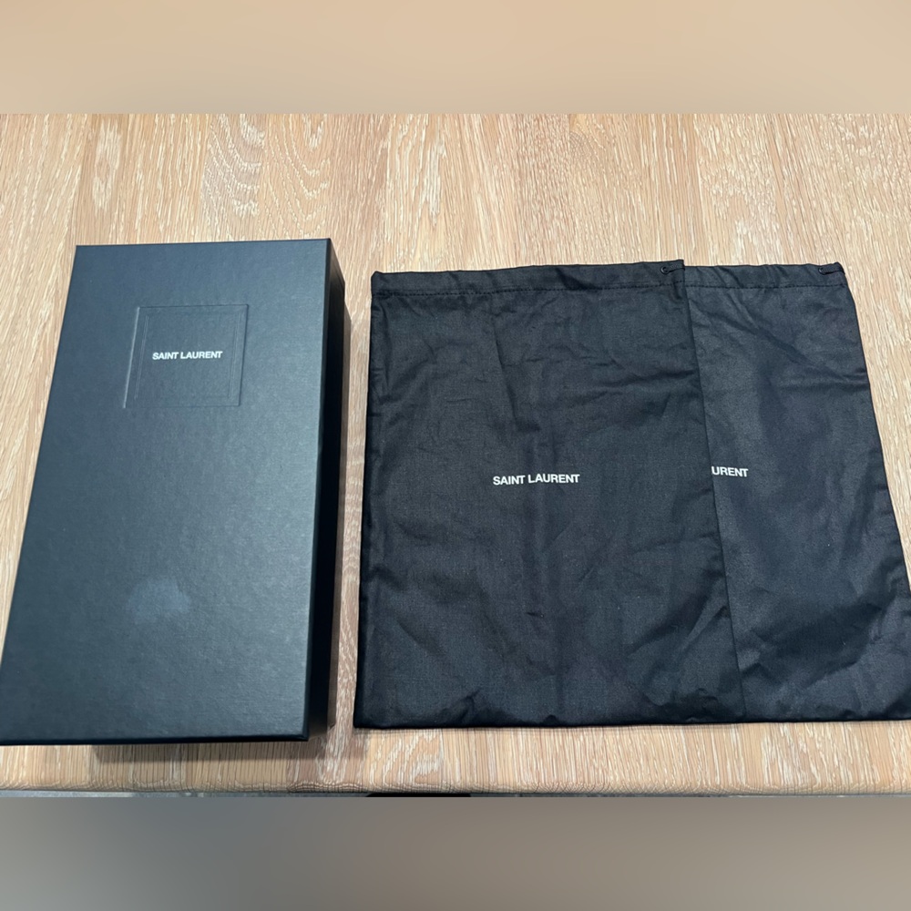 Saint Laurent Black Dust Bags and Box Set